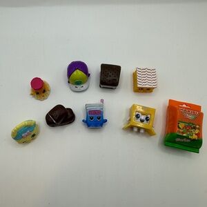Shopkins and Lankybox Mystery Figure Lot of 9 Moose Toys Miniatures Food